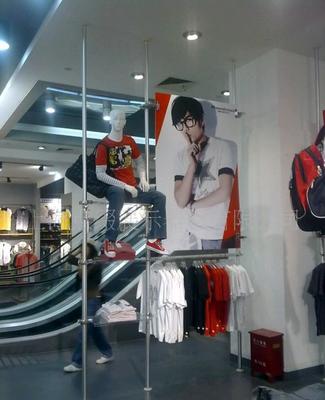 展示架、服裝展具、商業(yè)道具、天地柱、展架(圖)